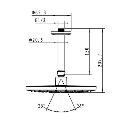 Sen đầu gắn trần Airsense 227R Hafele 485.60.617